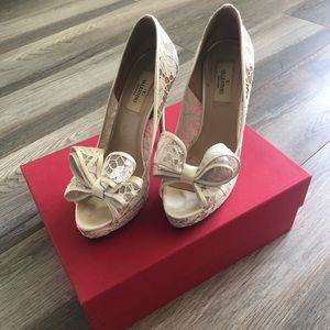 Valentino Lace Bow Shoes
